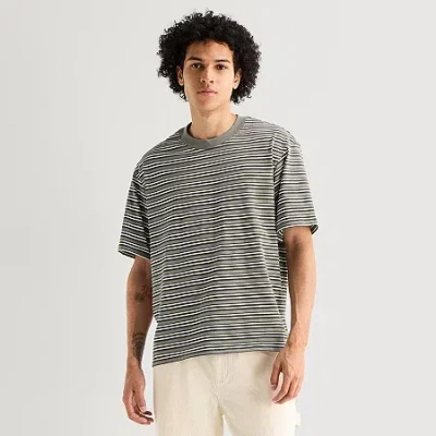 Arizona Mens Crew Neck Short Sleeve Big And Tall T-shirt In Gray