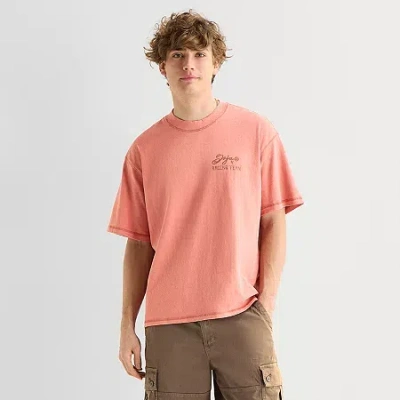 Arizona Mens Crew Neck Short Sleeve Big And Tall T-shirt In Neutral