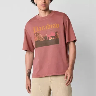 Arizona Mens Crew Neck Short Sleeve Boxy Fit Graphic T-shirt In Animal Print