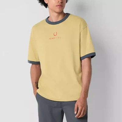 Arizona Mens Crew Neck Short Sleeve Boxy Fit Graphic T-shirt In Yellow