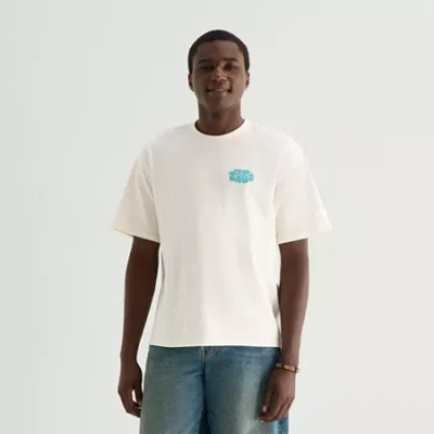 Arizona Mens Crew Neck Short Sleeve Boxy Fit Graphic T-shirt In Neutral