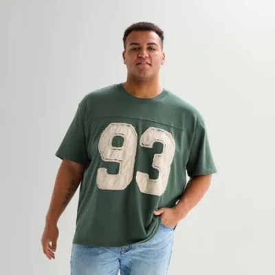 Arizona Mens Crew Neck Short Sleeve Classic Fit Big And Tall Graphic T-shirt In Multi