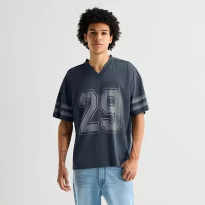 Arizona Mens Crew Neck Short Sleeve Jersey In Blue