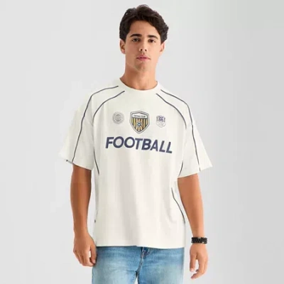 Arizona Mens Crew Neck Short Sleeve Jersey In White