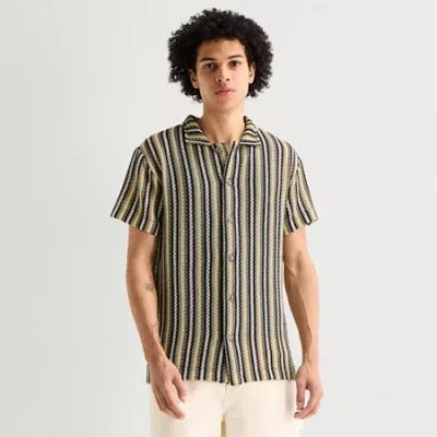 Arizona Mens Crew Neck Short Sleeve Pullover Sweater In Multi