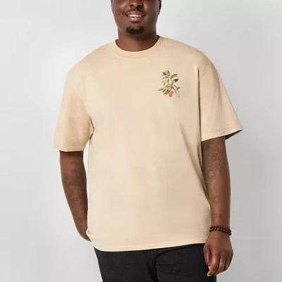 Arizona Mens Crew Neck Short Sleeve Regular Fit Big And Tall Graphic T-shirt In Multi