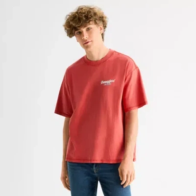 Arizona Mens Crew Neck Short Sleeve Relaxed Fit Graphic T-shirt In Multi