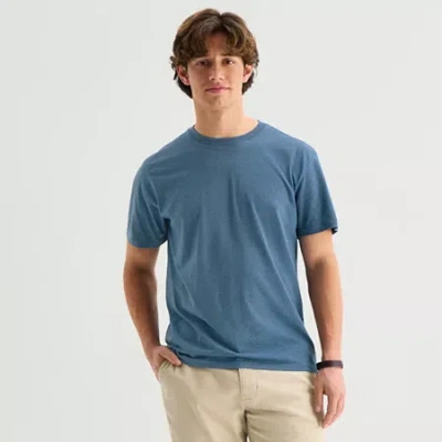 Arizona Mens Crew Neck Short Sleeve T-shirt In Blue