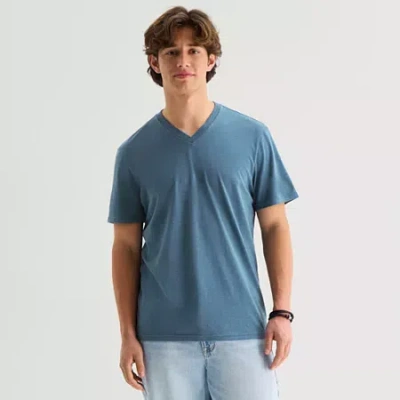 Arizona Mens Crew Neck Short Sleeve T-shirt In Blue