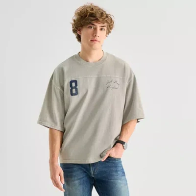 Arizona Mens Crew Neck Short Sleeve T-shirt In Gray