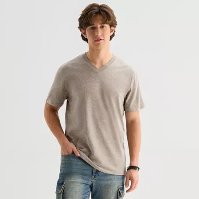 Arizona Mens Crew Neck Short Sleeve T-shirt In Gray