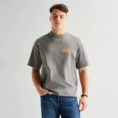 Arizona Mens Crew Neck Short Sleeve T-shirt In Gray