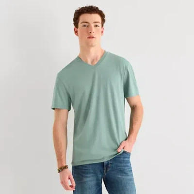 Arizona Mens Crew Neck Short Sleeve T-shirt In Green