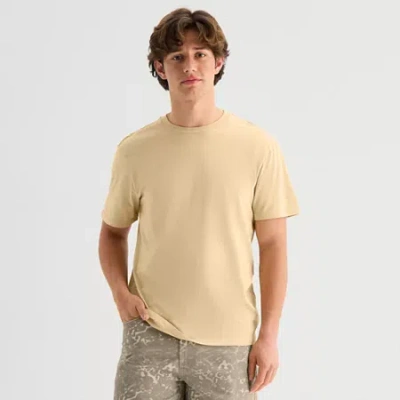 Arizona Mens Crew Neck Short Sleeve T-shirt In Neutral