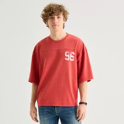 Arizona Mens Crew Neck Short Sleeve T-shirt In Red
