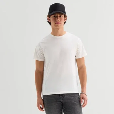 Arizona Mens Crew Neck Short Sleeve T-shirt In White