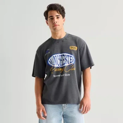 Arizona Mens Crew Neck Short Sleeve T-shirt In Black