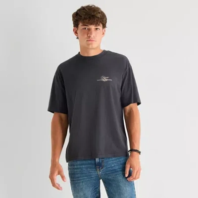 Arizona Mens Crew Neck Short Sleeve T-shirt In Gray