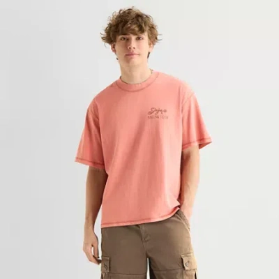 Arizona Mens Crew Neck Short Sleeve T-shirt In Pink