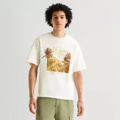 Arizona Mens Crew Neck Short Sleeve T-shirt In White