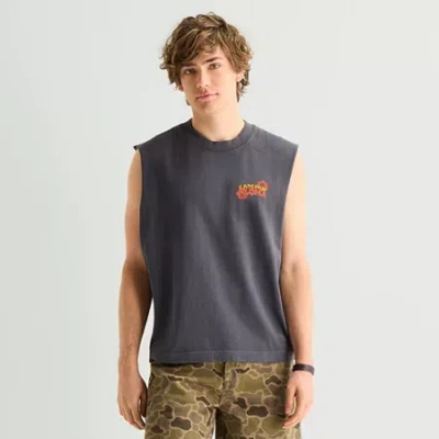 Arizona Mens Crew Neck Sleeveless Muscle T-shirt In Gray