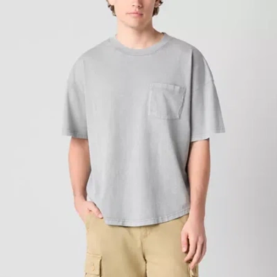 Arizona Mens Curved Hem Boxy Fit T-shirt In Gray