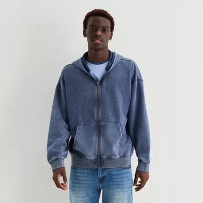 Arizona Mens Fleece Jacket In Blue