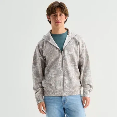 Arizona Mens Fleece Jacket In Gray