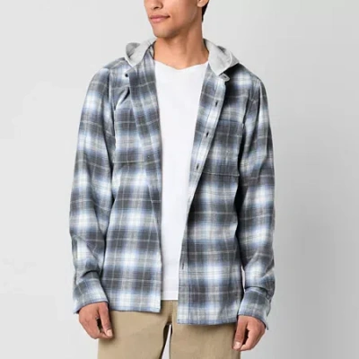 Arizona Mens Lightweight Shirt Jacket In Blue