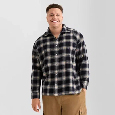 Arizona Mens Long Sleeve Boxy Fit Flannel Shirt In Multi