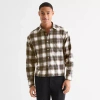 Arizona Mens Long Sleeve Classic Fit Flannel Shirt In Multi