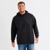 Arizona Mens Long Sleeve Fleece Big And Tall Hoodie In Black