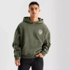 Arizona Mens Long Sleeve Fleece Hoodie In Green
