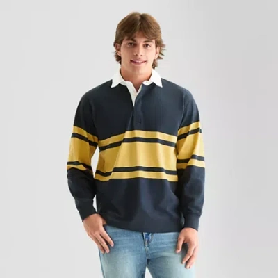 Arizona Mens Long Sleeve Rugby Polo In Multi