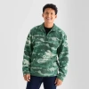 Arizona Mens Long Sleeve Sherpa Quarter-zip Pullover In Green