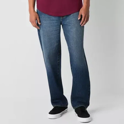 Arizona Mens Loose Fit 5 Pocket Jean In Blue