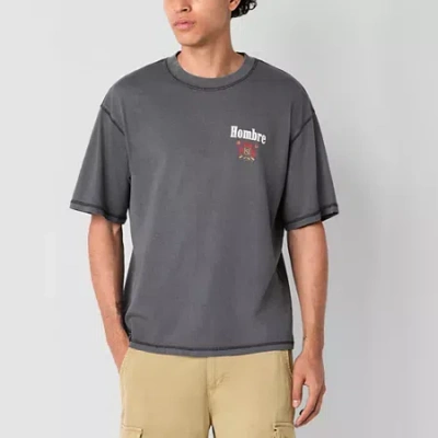 Arizona Mens Short Sleeve Boxy Fit Graphic T-shirt In Black