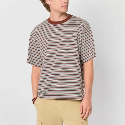 Arizona Mens Short Sleeve Boxy Fit Stripe T-shirt In Multi
