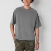 Arizona Mens Short Sleeve Boxy Fit Terry T-shirt In Gray
