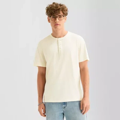 Arizona Mens Short Sleeve Henley Shirt In Neutral