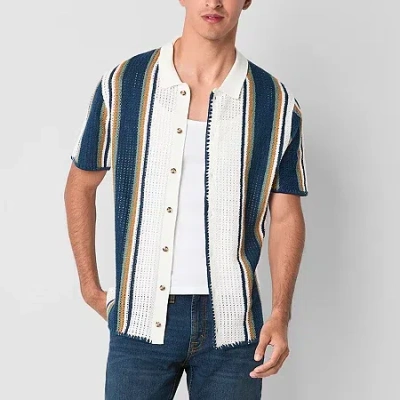 Arizona Mens Short Sleeve Layered Sweater Big And Tall In Multi