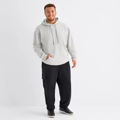 Arizona Mens Straight Fit Big And Tall Fleece Sweatpant In Black