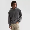 Arizona Mens Super Soft Fleece Hoodie In Gray