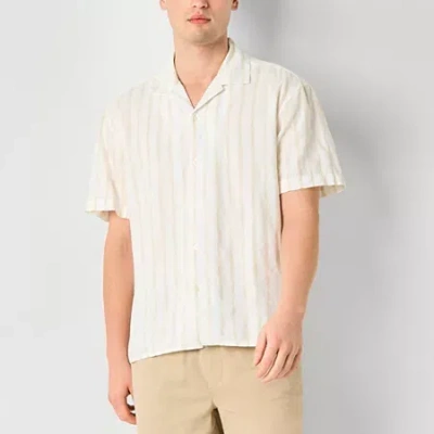 Arizona Mens Textured Button-down Shirt In Multi