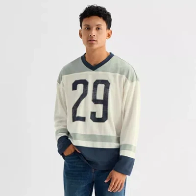 Arizona Mens V Neck Long Sleeve Jersey In Multi