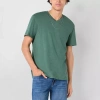 Arizona Mens V Neck Short Sleeve T-shirt In Green