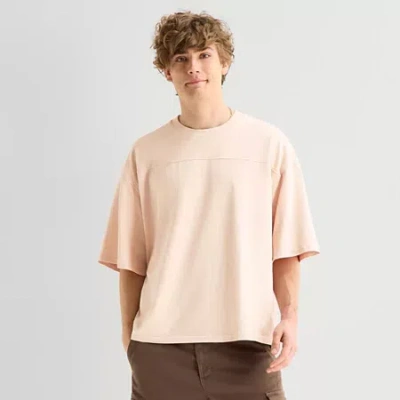 Arizona Oversized Boxy Fit Mens Crew Neck Short Sleeve T-shirt In Nude