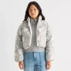 Arizona Reversible Womens Juniors Heavyweight Puffer Jacket In Gray