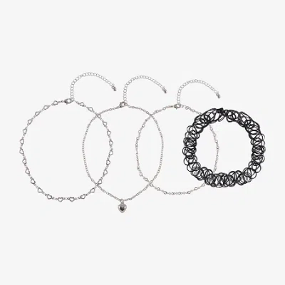 Arizona Silver Tone Girls Heart 4-pc. Necklace Set