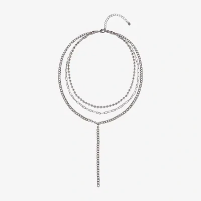 Arizona Silver Tone Womens 19 Inch Y Necklace In Metallic